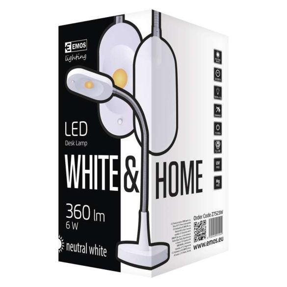 EMOS LED ASZTALI LÁMPA HT6105 HOME FEHÉR Z7523W