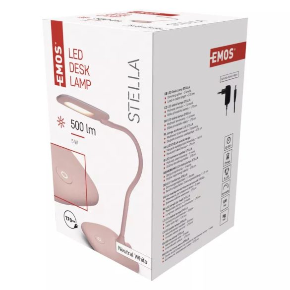 EMOS Stella LED asztali lámpa, rózsaszín  Z7602P