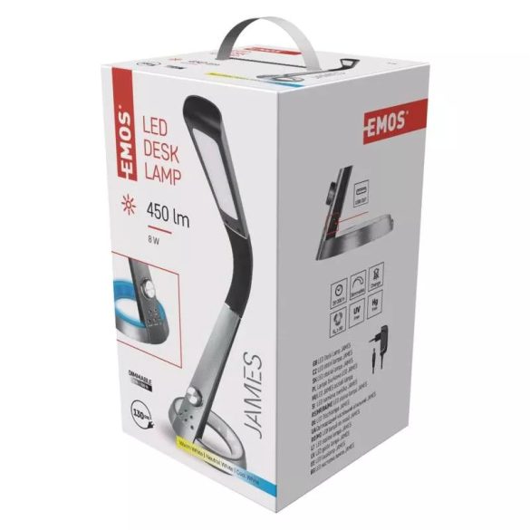 EMOS James LED asztali lámpa, fekete Z7614