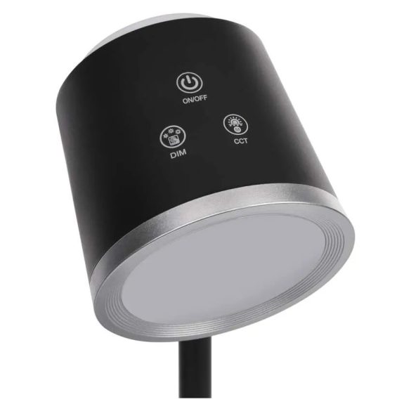 EMOS Abbie LED asztali lámpa, újratölthető, fekete Z7636B