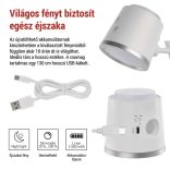 EMOS Abbie LED asztali lámpa, újratölthető, fehér Z7636W