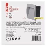 EMOS LED irányfény beépíthető, négyzet 3W IP65 meleg fehér ZC0107