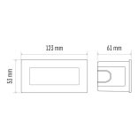 EMOS LED irányfény beépíthető, téglalap, 1.5W IP65 meleg fehér ZC0108