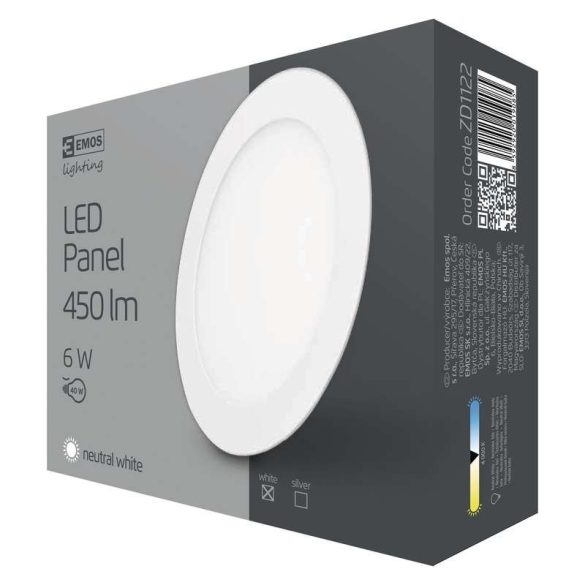 EMOS LED PANEL BEÉPÍTHETŐ 6W NW IP20