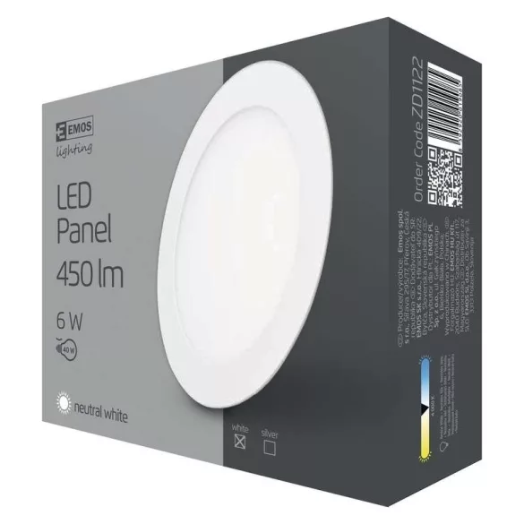 EMOS LED PANEL BEÉPÍTHETŐ 6W NW IP20