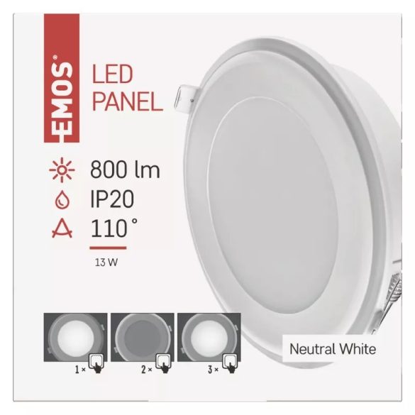 EMOS LED panel beépíthető 13W 800lm IP20 természetes fehér ZD1322