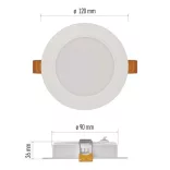 EMOS LED süllyesztett lámpa RUBIC, kerek, fehér, 9W, természetes fehér ZD1432