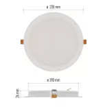 EMOS LED süllyesztett lámpatest RUBIC, kerek, fehér, 24W, 4000K  ZD1452