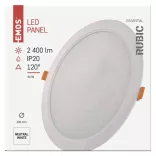 EMOS LED süllyesztett lámpatest RUBIC, kerek, fehér, 24W, 4000K  ZD1452