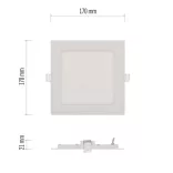 EMOS LED süllyesztett lámpatest NEXXO, négyzet, fehér, 12W, meleg fehér