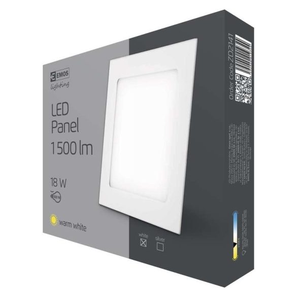 EMOS LED PANEL BEÉPÍTHETŐ 18W WW IP20