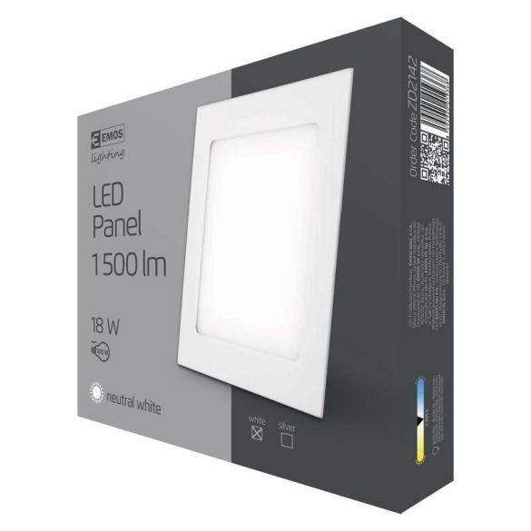 EMOS LED PANEL BEÉPÍTHETŐ 18W NW IP20 ZD2142