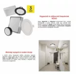 EMOS LED süllyesztett lámpatest NEXXO, négyzet, fehér, 18W, természetes fehér