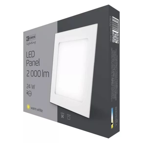 EMOS LED PANEL BEÉPÍTHETŐ 24W WW IP20