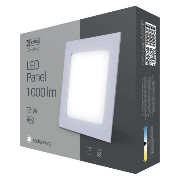 EMOS LED PANEL BEÉPÍTHETŐ 12W NW IP20