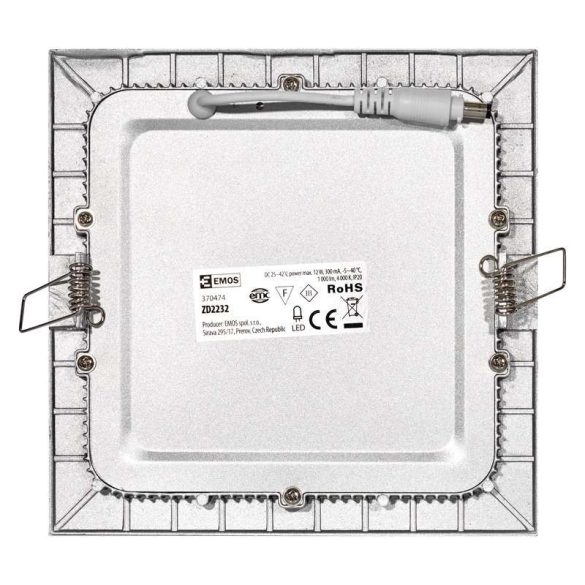 EMOS LED PANEL BEÉPÍTHETŐ 12W NW IP20
