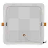 EMOS LED süllyesztett lámpa RUBIC, négyzet, fehér, 24W, természetes fehér ZD2452