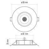 EMOS Exclusive LED spotlámpa 5W 450lm IP20 term. fehér  ZD3222 80x25mm átmérővel