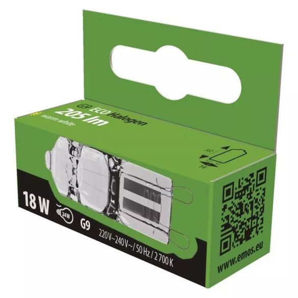 EMOS HALOGÉN IZZÓ ECO G9 230V 18W ZE0301