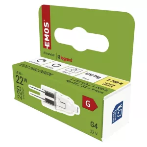 EMOS ECO HALOGÉN IZZÓ JC G4 14W 160 lumen,meleg fehér ZE0305A