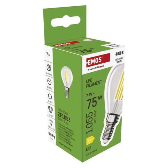 EMOS LED IZZÓ filament mini globe 7W(75W) 1055lm E14 természetes fehér ZF1D53
