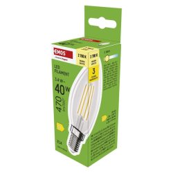  EMOS LED FILAMENT gyerta 3,4W(40W) 470LM E14 meleg fehér ZF3D22