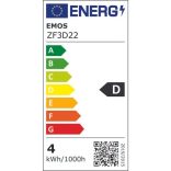 EMOS LED FILAMENT gyerta 3,4W(40W) 470LM E14 meleg fehér ZF3D22