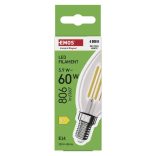 EMOS LED FILAMENT GYERTYA 5,9W(60W) 806LM E14 természetes fehér ZF3D43