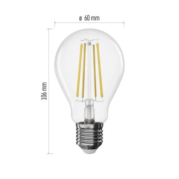 EMOS LED izzó Filament A60 /E27/ 7,5 W (75 W) /1055 lm /meleg fehér /dimmelhető
