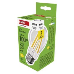   EMOS LED Filament izzó E27 10,5W 1521lm természetes fehér ZF5D63