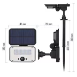 EMOS LED SOLAR reflektor mobil SPILO, PIR, 1500lm IP54 meleg fehér ZG131S