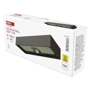 EMOS LED SOLAR lámpatest BRIXO PIR, 900lm IP65 természetes fehér ZG166S