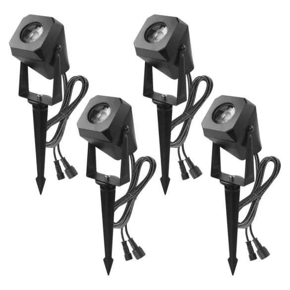 GoSmart kültéri LED spotlámpa, kezdő klt, 4 darab, 7 W, RGBIC dim., WiFi ZIW194R