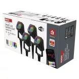 GoSmart kültéri LED spotlámpa, kezdő klt, 4 darab, 7 W, RGBIC dim., WiFi ZIW194R
