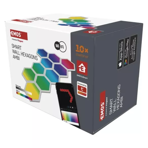 GoSmart LED-es lámpa indító készlet, 10 rész, 19 W, RGBIC dim. WiFi ZIW22AR