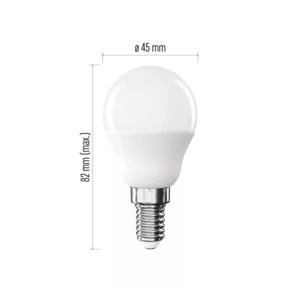 EMOS Basic LED izzó kisgömb E14 8,8 W (60 W) / 806 lm / természetes fehér ZL1F48