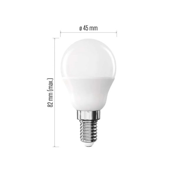 EMOS Basic LED izzó kisgömb E14 8,8 W (60 W) / 806 lm / természetes fehér ZL1F48