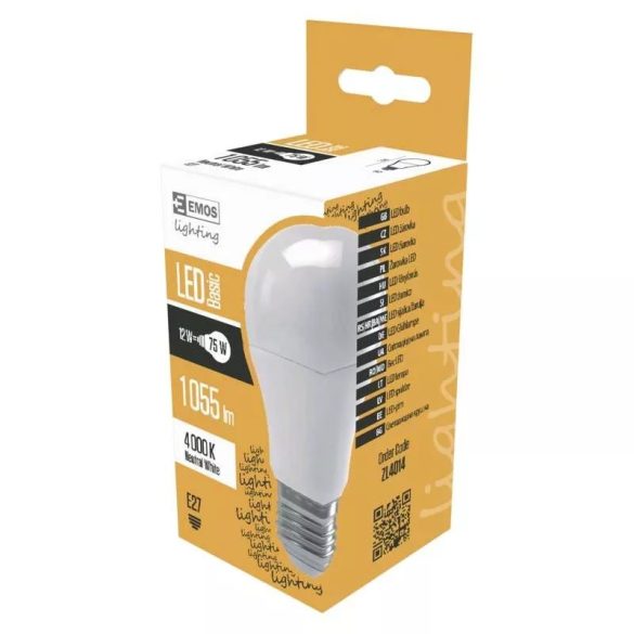 EMOS LED BASIC IZZÓ A60 E27 12W NW ZL4014