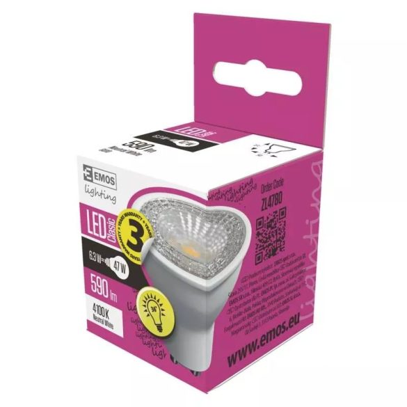 EMOS LED IZZÓ PREMIUM GU10 36° 6,3W NW ZL4780