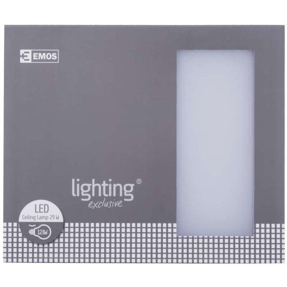 EMOS LED MENNY LÁMPA SLICE SQUARE 29WNW FÉNYERŐSZAB.