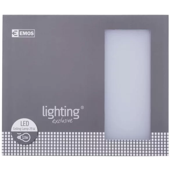 EMOS LED MENNY LÁMPA SLICE SQUARE 29WNW FÉNYERŐSZAB.
