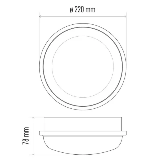 EMOS LED mennyezeti lámpa 20W 1600lm IP65 természetes fehér ZM3010