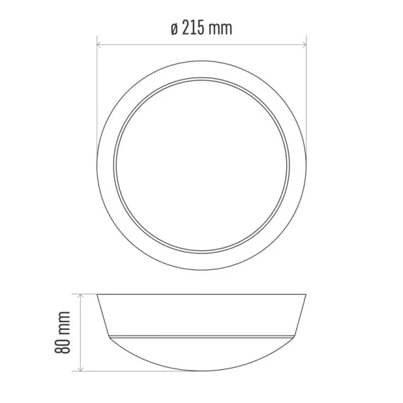 EMOS LED mennyezeti lámpa 14W 1000lm IP54 meleg fehér  ZM3130