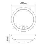 EMOS LED mennyezeti lámpa 14W 1000lm PIR érzékelővel IP54 meleg fehér  ZM3131