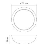 EMOS LED mennyezeti lámpa 14W 1000lm IP54 PIR érzékelővel természetes fehér ZM32