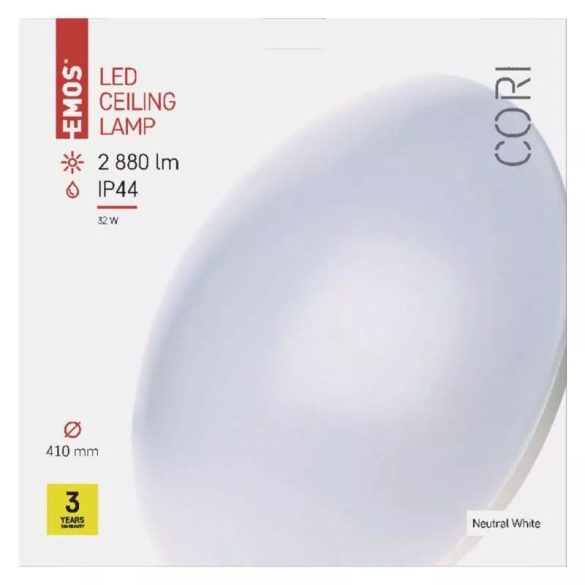 EMOS Cori LED mennyezeti lámpa 32W 2880lm IP44 term. fehér  ZM3404