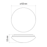 EMOS Cori LED mennyezeti lámpa 32W 2880lm IP44 term. fehér  ZM3404
