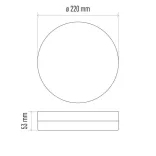 EMOS LED MENNYEZETI LÁMPA TORI 15W WW IP54 ZM4121