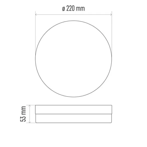 EMOS LED MENNYEZETI LÁMPA TORI 15W WW IP54 ZM4121