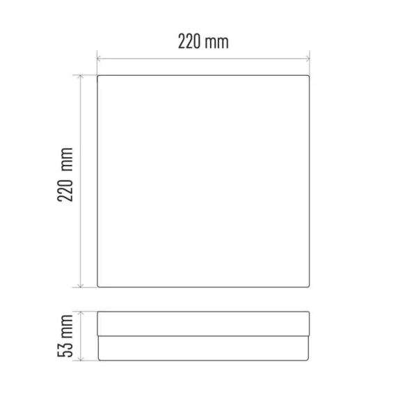 EMOS LED MENNYEZETI LÁMPA TORI 15W WW IP54 ZM4123